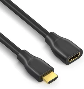 1 m cavo prolunga HDMI 4K Alta qualità, maschio femmina (2 pezzi offerta) - Foto 1 di 3