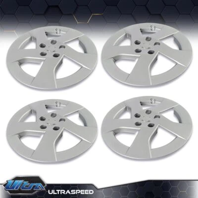 Cubierta de tapacubos plateada apta para Toyota Prius 2010-2011 4 piezas tapacubos Foto 1 de 4