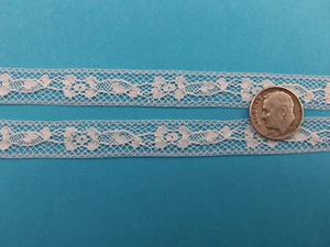 Inserción de encaje de algodón de reliquia francesa 1/2" blanco moda/artesanía/muñeca encaje 176/962 - Imagen 1 de 1
