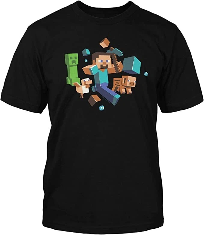 Official Minecraft Jinx Run Away! Glow in the Dark T Shirt Kids X-Large NEW - Image 1 of 1