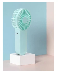 1 PC Mini Rechargeable Handheld Fan - Portable Electric Fan with USB Cable - NEW - Picture 1 of 16