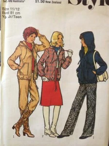 Style Sewing Pattern 2081 Teens Unlined Jacket Skirt Trousers Size 11/12 - Picture 1 of 2