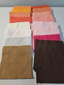Orange/Brown/Pink 5x5 Flannel Quilting Squares Lot Of 87 - Picture 1 of 2