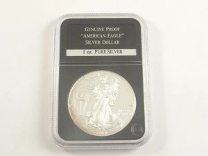 2014 Genuine Proof American 1oz Fine Silver EAGLE. PCS. - Picture 1 of 4