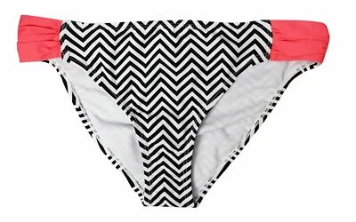 California Waves Junior XL Black White Chevron Stripe Swimsuit Bottoms NWT XL - Image 1 of 2