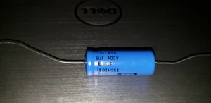 Qty 5-B.M.I.Industries  400V, 8uF AXIAL ELECTROLYTIC CAPACITORS KS17658 , 1501H - Picture 1 of 3