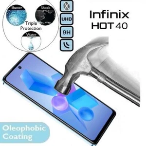 100% Original Hartglas 9H Displayschutzfolie (Hot40) für Infinix Hot 40 - Bild 1 von 2