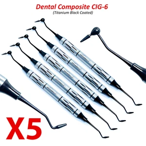 5PCS Dental Composite Instrument #6 Titanium Black CIG6 Plastic Filling Tools - Picture 1 of 3