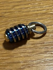 EDC Titan drehbarer Perlenanhänger, Reißverschluss ziehen, Schlüsselanhänger Zubehör, blau/silber - Bild 1 von 9