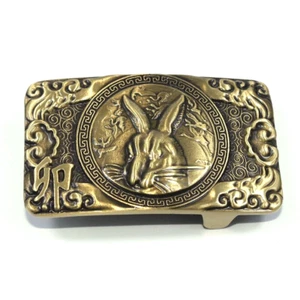 Solid Brass Rabbit Belt Buckles Tongue Pin Belt Buckle Fits For 1.5 INCHES Belt - Picture 1 of 4