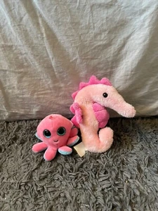 Ty Sheldon Octopus Ravensden Seahorse plush soft toys Teddy Sea creature animal - Picture 1 of 8