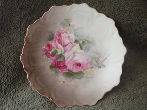 Bavaria Punch Saucer Bread & Butter Floral Roses 7 in w Vintage - Picture 1 of 8
