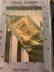 "It’s Summer" Liberty Gardens Sewing Table Runner Pattern Packet - Picture 1 of 5