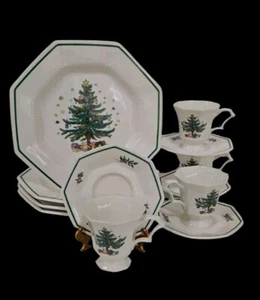 Nikko Christmastime Japan 12 PC Dinnerware Set Serving For 4 Excellent - Picture 1 of 9