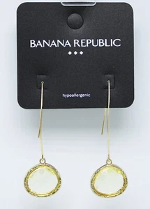 New Gold Tone Drop Earrings by Banana Republic #BRE58