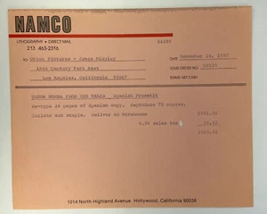 Throw Momma from the Train Movie 1987 Orion Pictures Billhead Spanish Presskit - Picture 1 of 4