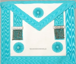 Masonic Regalia-CRAFT MASTER MASON (MM) APRON LAMBSKIN LEATHER (NEW) - Picture 1 of 2