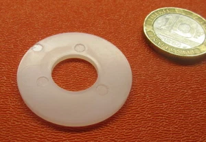 Nylon Natural Washer, 7/16" Screw, 1.125" OD x .469" ID x .064" Thick, 25 Pcs - Picture 1 of 9
