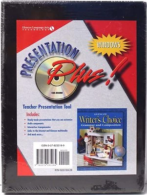 GLENCOE WRITERS CHOICE GRAMMAR/COMPOSITION CD-ROM TEACHER PRESENTATION TOOL PLUS - Image 1 of 3