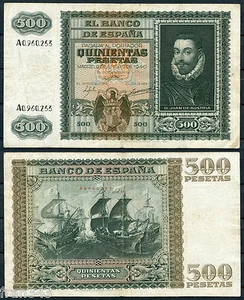 500 pesetas Enero año 1940  Juan De Austria  MBC  SPAIN Pick 119 a  VF - Bild 1 von 1
