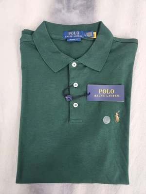 Polo Ralph Lauren Calce Clásico Suave Tacto Verde Polo Para Hombre Talla Grande Nuevo Foto 1 de 4