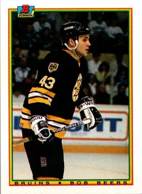 1990-91 Bowman Bob Beers Rookie Boston Bruins #34 - Image 1 of 2