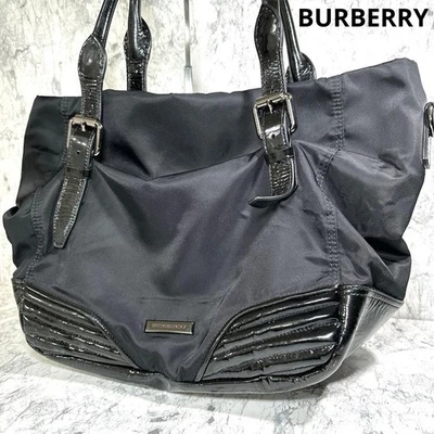 Bolso de Mano BURBERRY 2 Vías Patente Nylon Hermoso Estado Un Hombro Foto 1 de 4