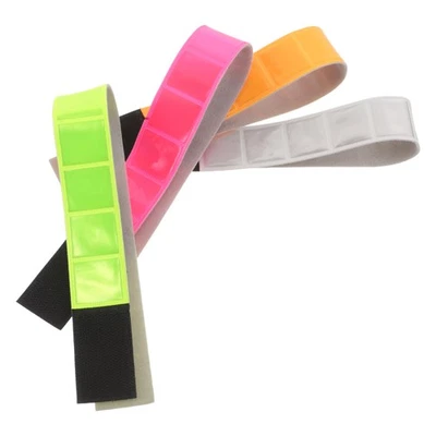 4pcs Reflective Bands Cycling Running Walking Night Pvc Safety Wristband Straps - Imagen 1 de 4