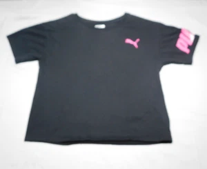 Puma Power Pack Cat Logo Crew Neck Short Sleeve T-Shirt Youth Girl Size Large - Picture 1 of 11