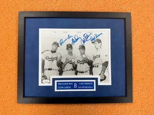 Brooklyn Dodgers Signed 8x10 Photo Jsa Auto Custom Framed Roe Labine Erskine - Picture 1 of 4