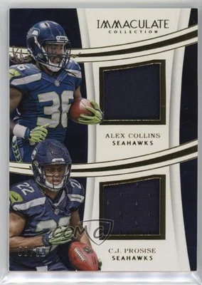 2016 Panini Immaculate Dual Jerseys /99 Alex Collins CJ Prosise #PC Rookie RC - Image 1 of 2
