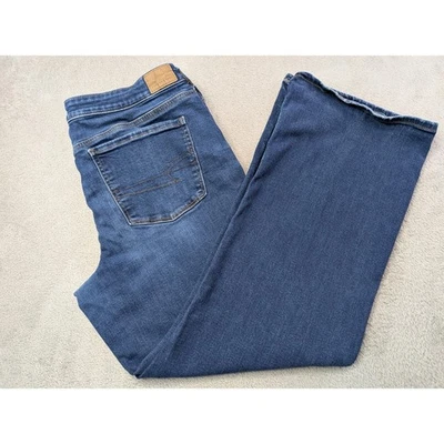 American Eagle Womens Size 18 Favorite Boyfriend Flare Jeans Super Stretch Blue - Image 1 of 4