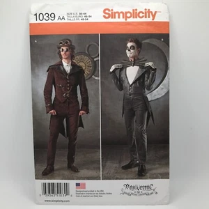 Simplicity 1039 Adult Costume Sz 38-44 Jacket Steampunk Sewing Pattern FF UNCUT - Picture 1 of 5