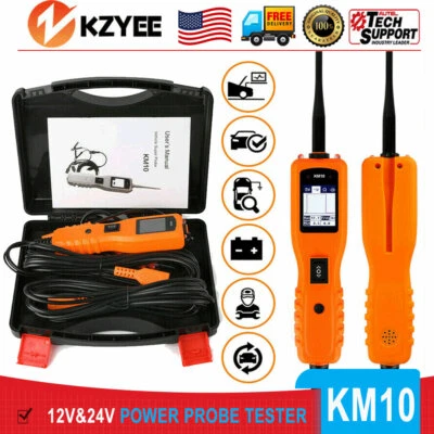 Kzyee KM10 12V&24V PowerScan Circuit Tester Electrical Power Probe Scanner Tool