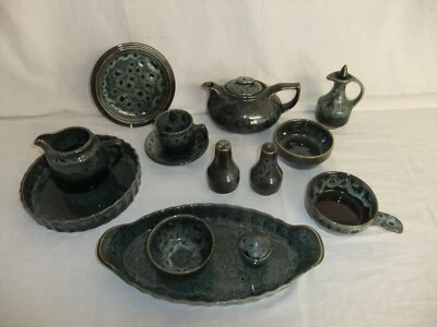 FOSTERS Cornish HONEYCOMB GREEN lustre vintage tableware - 1C2D # - Image 1 of 4