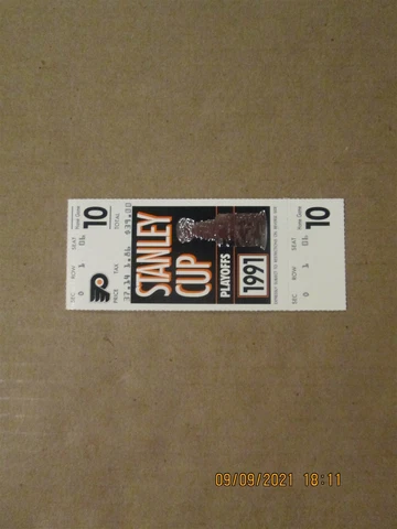 NHL Philadelphia Flyers Vintage 1991 Stanley Cup Playoffs Home Game 10 Ticket Cover
