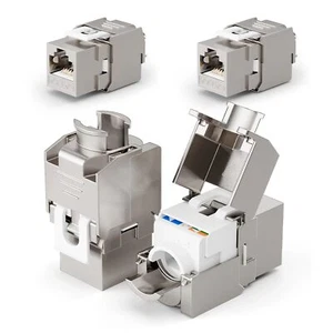 Keystone RJ45 Jack Modul Cat.6a werkzeuglos STP Netzwerk Adapter Buchse für CAT7 - Afbeelding 1 van 10