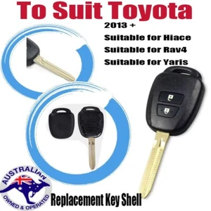 To Suit Toyota Hiace Rav4 Yaris 2014+ Key Replacement Remote Case/Shell/Blank 2B - Picture 1 of 3