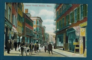 Salem Street Boston Mass Shops Sign J. Sinon Shoes Reichner Bros Germany - Picture 1 of 2