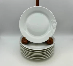 Set of 8 Hutschenreuther Chloe FLEURON WHITE Bread & Butter Plates - Picture 1 of 4