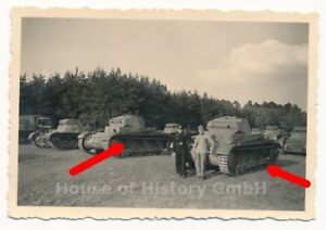 136077: zdjęcie, dywizja pancerna z czołgiem I i czołgiem II z podwoziem doświadczalnym
