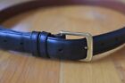 VTG Coach Belt Leather Brass Buckle Black 5700 Classic Equestrian USA Womens 36