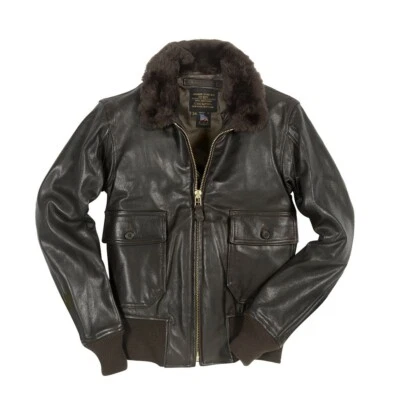 COCKPIT USA U.S. Navy Issue Mil Spec G-1 Jacket Brown USA Made Z2108 - Image 1 of 4