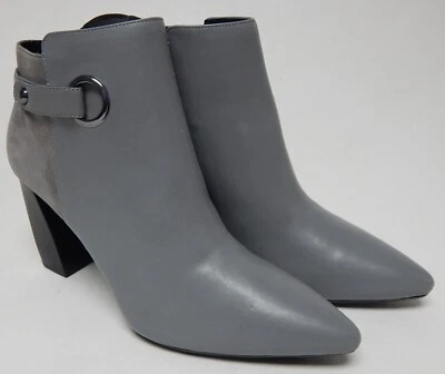Botines al tobillo gris con punta en punta de cuero grises Aerosoles Final Word talla US 10 M para mujer Foto 1 de 4
