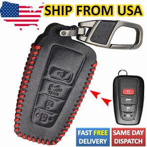 Remote Key Fob Case Cover Leather For Toyota Camry RAV4 CHR Prius Corolla RAV4 - Foto 1 di 9