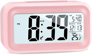 Digital Alarm Clock Battery Operated/Night Light/Indoor Temperature, Small Digit - Picture 1 of 7