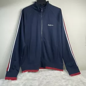 New NWT Ben Sherman Jacket Mens Extra Large Full ZIp Track Jacket Blue Red Retro - Picture 1 of 8