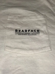 Bearface Canadian Whisky. T shirt w/pocket double sided Free Shipping USA Med - Picture 1 of 4