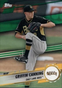 2019 Topps Pro Debut Leaps and Bounds Green #LB-YA Griffin Canning 95/99 Angels - Picture 1 of 1