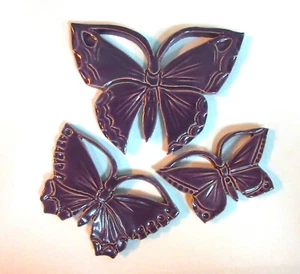 SCHMETTERLING Fliesen, Handarbeit Keramik Mosaik Basteln Fliesen, Lila Wandkunst, 3er Set - Bild 1 von 6